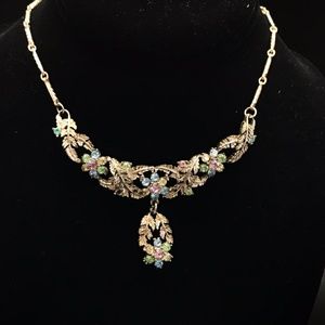 Vintage Coro Multi Color Rhinestone Jewelry 3pcSet